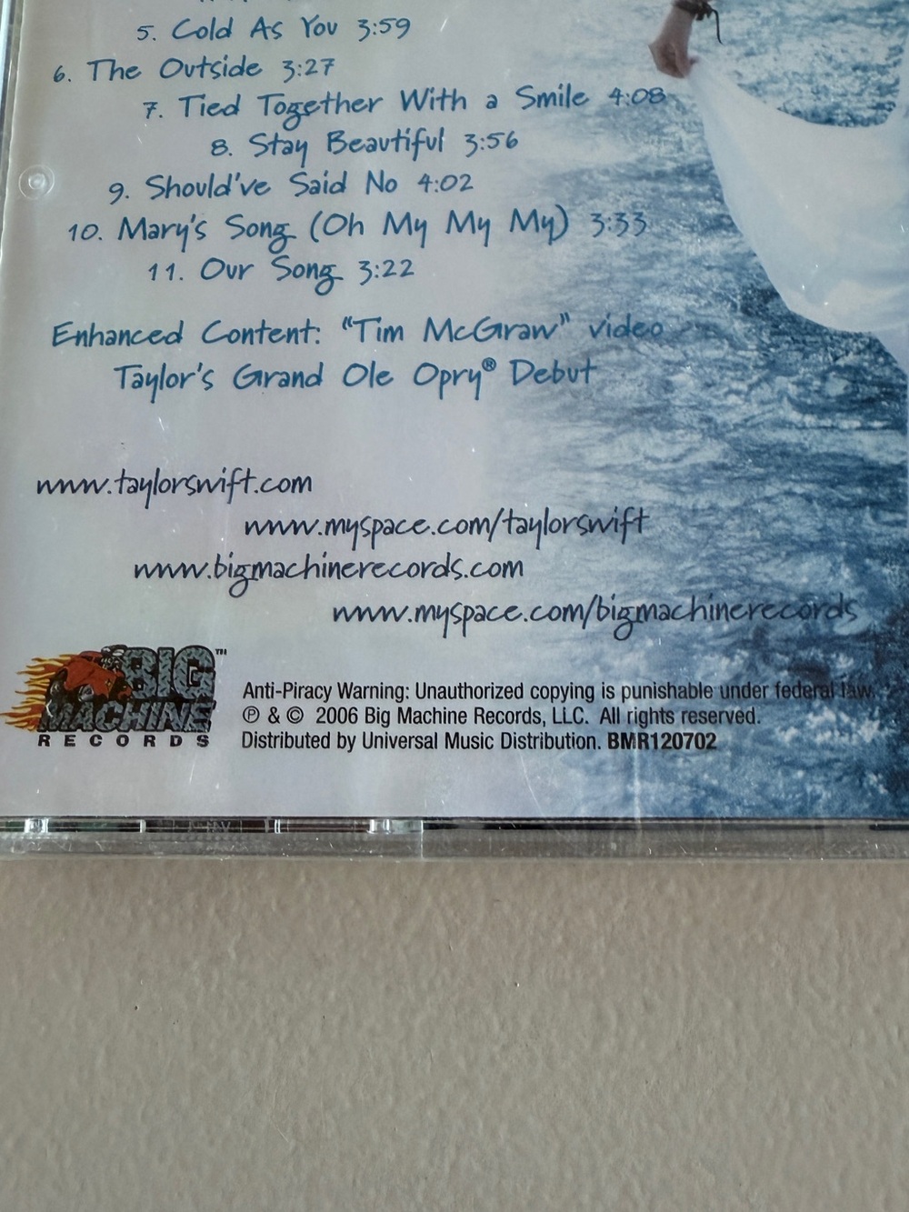 Taylor Swift Debut 2006 TRUE First Pressing SEALED 11 Track Target CD Rare - Picture 4 of 9